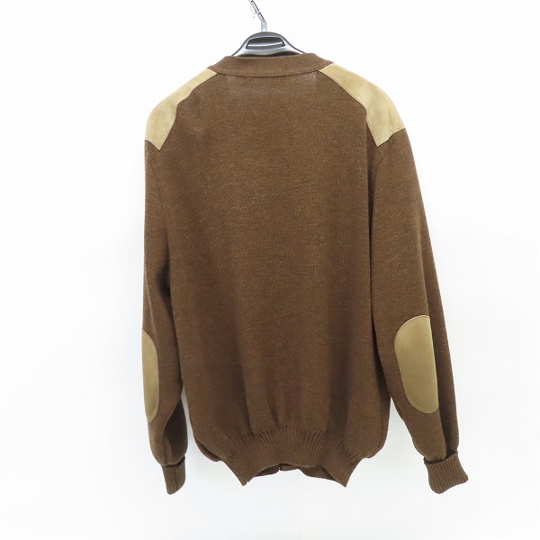 実際に弊社で買取させて頂いたBURBERRYS/バーバリーズ スエード レザー 切り替え エルボーパッチ ニット カーディガン/XL の画像 1枚目