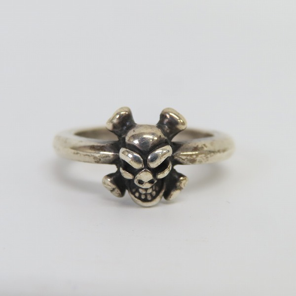 実際に弊社で買取させて頂いたBILL WALL LEATHER/BWL/ビルウォールレザー スモール クロスボーンスカル リング 13号の画像 1枚目