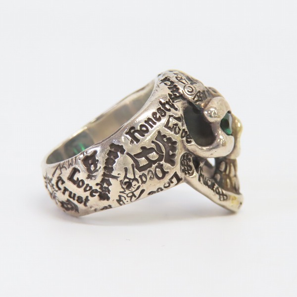 実際に弊社で買取させて頂いたBILL WALL LEATHER/BWL/ビルウォールレザー グッドラックスカル リング カスタム 15号の画像 3枚目