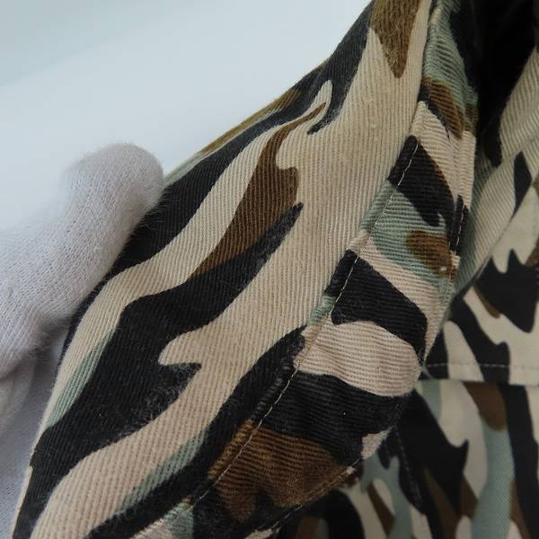 実際に弊社で買取させて頂いたCALEE/キャリー 15AW カモストライプ柄 コットン シャツ/長袖/Lの画像 5枚目