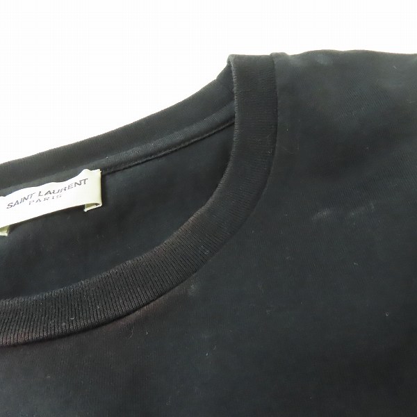 実際に弊社で買取させて頂いた【JPタグ】Saint Laurent/サンローラン ロゴ刺繍 Tシャツ 460876 YB2DQ 1000/Sの画像 7枚目