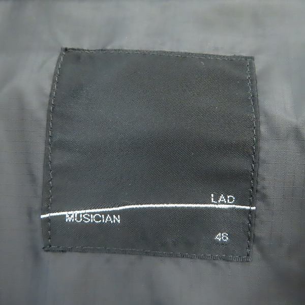 実際に弊社で買取させて頂いたLAD MUSICIAN/ラッドミュージシャン MA-1 ブルゾン ブラック 2220-355/46の画像 2枚目
