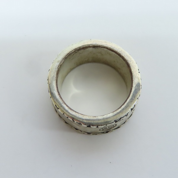 実際に弊社で買取させて頂いたBILL WALL LEATHER/BWL/ビルウォールレザー ウェーブ ロゴ ボックス リング/20-21号の画像 5枚目