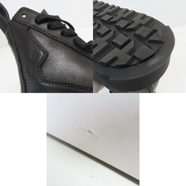 実際に弊社で買取させて頂いたJULIUS/ユリウス 22AW カウレザー レースアップスニーカー ブラック 797FWM2-L/2の画像 7枚目