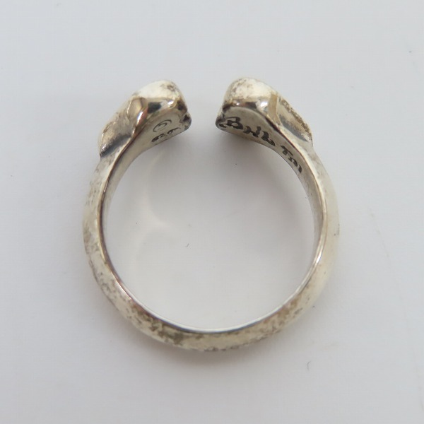 実際に弊社で買取させて頂いたBILL WALL LEATHER/BWL/ビルウォールレザー ダブルトライバルハートリング 10号の画像 5枚目