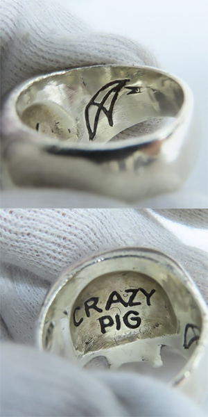 実際に弊社で買取させて頂いたCRAZY PIG/クレイジーピッグ EVIL SKULL エビル スカルリング 15.5-18号の画像 6枚目