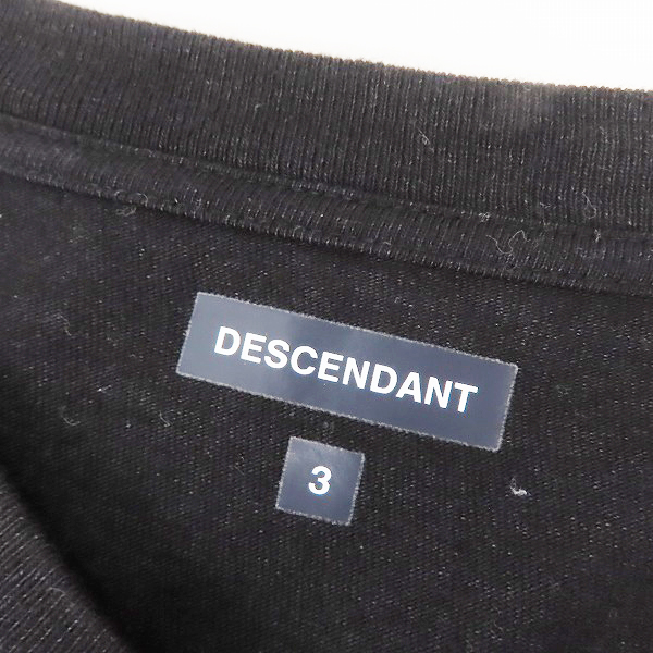 実際に弊社で買取させて頂いたDESCENDANT/ディセンダント cachalot 刺繍 Tシャツ ブラック/3の画像 2枚目