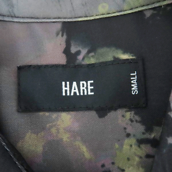 実際に弊社で買取させて頂いたHARE/ハレ ブラッシュアートガラシャツ ブラック HA020024TO/Sの画像 2枚目