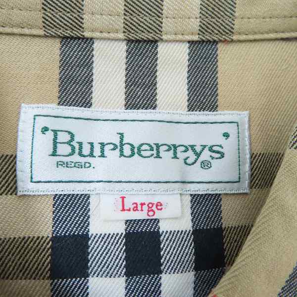 実際に弊社で買取させて頂いたBurberrys REGD/バーバリーズ ホース刺繍×チェック柄 半袖シャツ ベージュ系/Lの画像 2枚目