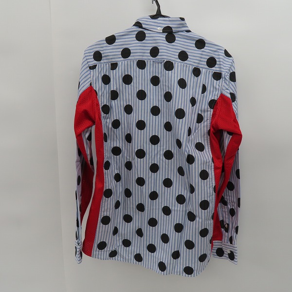 実際に弊社で買取させて頂いたuniform experiment/ユニフォーム エクスペリメント サイドメッシュ ストライプ/ドット 長袖シャツ UE-150078 /3の画像 1枚目