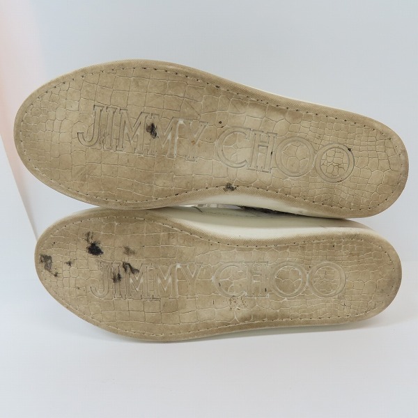 実際に弊社で買取させて頂いたJIMMY CHOO/ジミーチュウ スタースタッズ スニーカー ホワイト/41の画像 2枚目