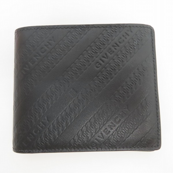 実際に弊社で買取させて頂いたGIVENCHY/ジバンシイ ロゴ型押し レザー二つ折り財布 