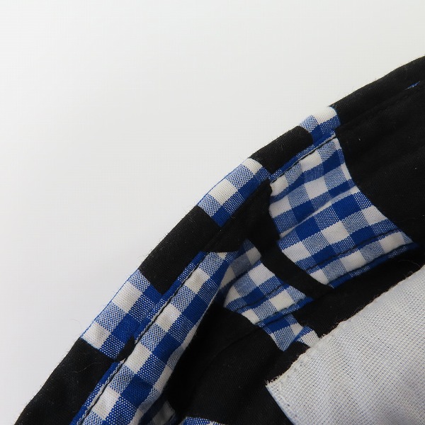 実際に弊社で買取させて頂いたuniform experiment/ユニフォーム エクスペリメント サイドメッシュ チェック/総柄 長袖シャツ UE-150078 /3の画像 4枚目