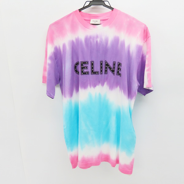 実際に弊社で買取させて頂いた【JPタグ/未使用】CELINE/セリーヌ 21SS Studded Logo S/S Tee タイダイ柄 スタッズ ロゴ 半袖 Tシャツ 2X687956M/M