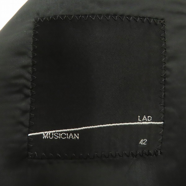 実際に弊社で買取させて頂いたLAD MUSICIAN/ラッドミュージシャン 20AW Wool Gabardine Flower Skull Big Jacket 2220-345/42の画像 2枚目