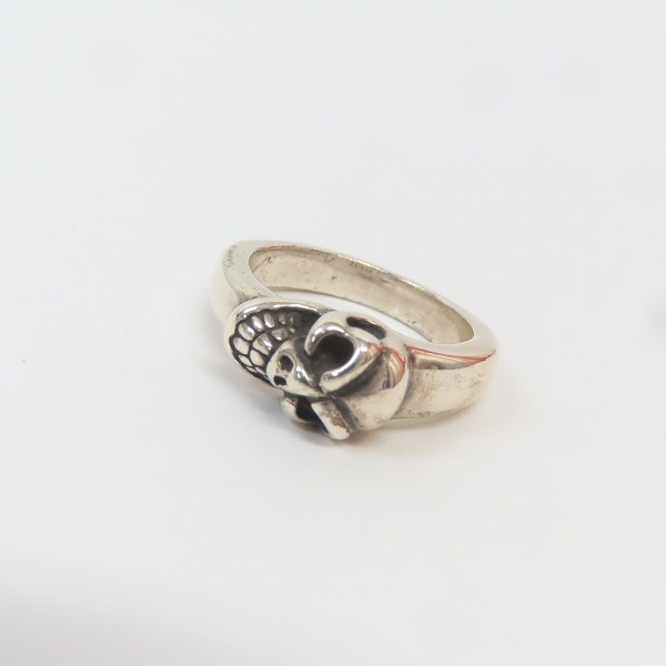 実際に弊社で買取させて頂いたBILL WALL LEATHER/ビルウォールレザー グッドラックスカル リング/17-18号