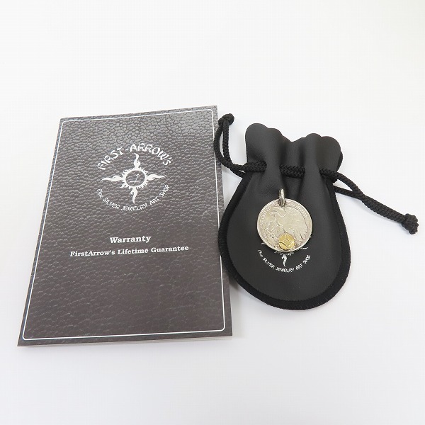 実際に弊社で買取させて頂いた【ワランティ付き】FIRST ARROWS/ファーストアローズ K18付 サン&アラベスク/ウォーキングリバティーコイン ペンダント P-056の画像 6枚目