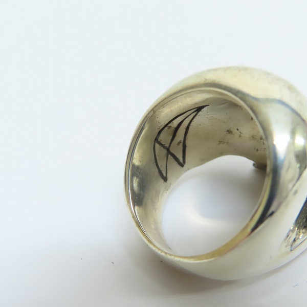 実際に弊社で買取させて頂いたCRAZY PIG/クレイジーピッグ LARGE EVIL SKULL/ラージ エビルスカル リングｗ/K18 ファングゴールド/16-18.5号の画像 5枚目