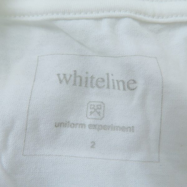 実際に弊社で買取させて頂いたuniform experiment/ユニフォームエクスペリメント whiteline BROAD DOT SIDE PANEL TEE UE-160033/2の画像 2枚目