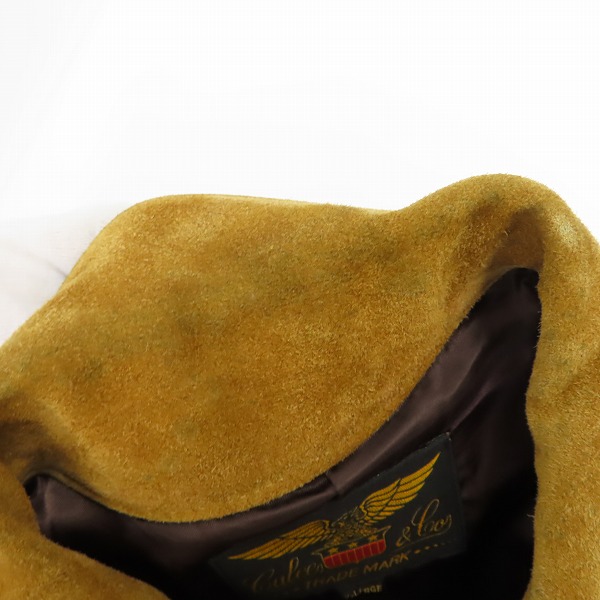 実際に弊社で買取させて頂いたCALEE/キャリー BACK SKIN LEATHER JACKET/バックスキンレザージャケット/スエード レザージャケット/XLの画像 4枚目