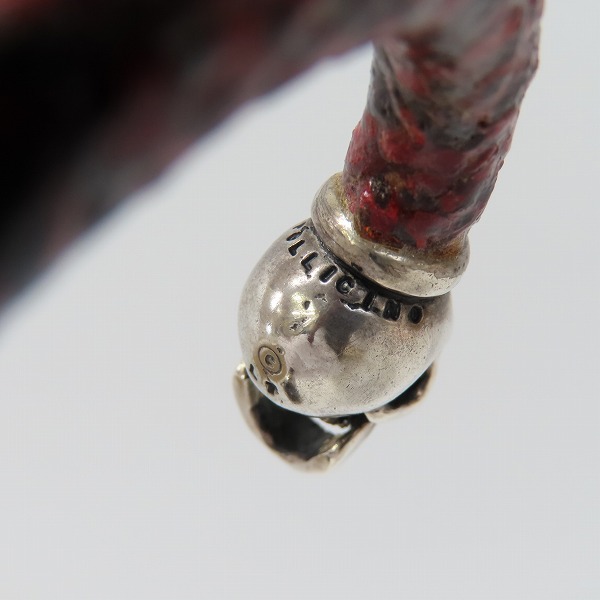 実際に弊社で買取させて頂いた【ギャラ付き】LEATHERS & TREASURES/レザーズアンドトレジャーズ スカル レザーバングルの画像 6枚目