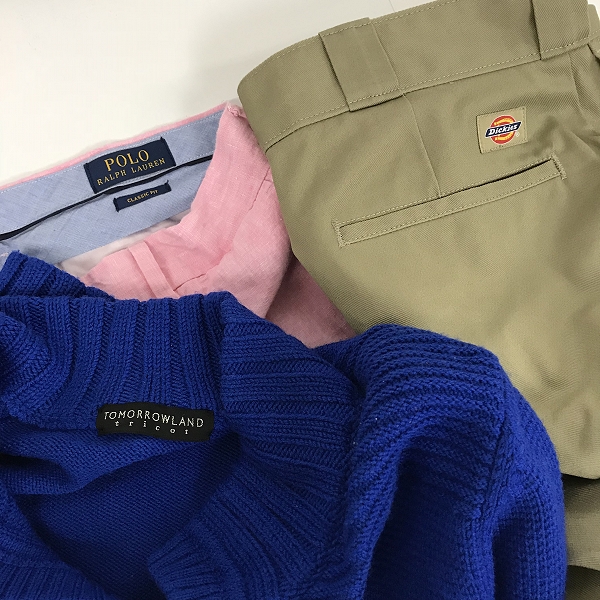 実際に弊社で買取させて頂いた【おまとめ品/未使用品含む】ディッキーズ/ポロラルフローレン/トゥモローランド 等 ニットセーター/ハーフ/ロングパンツ 他の画像 1枚目
