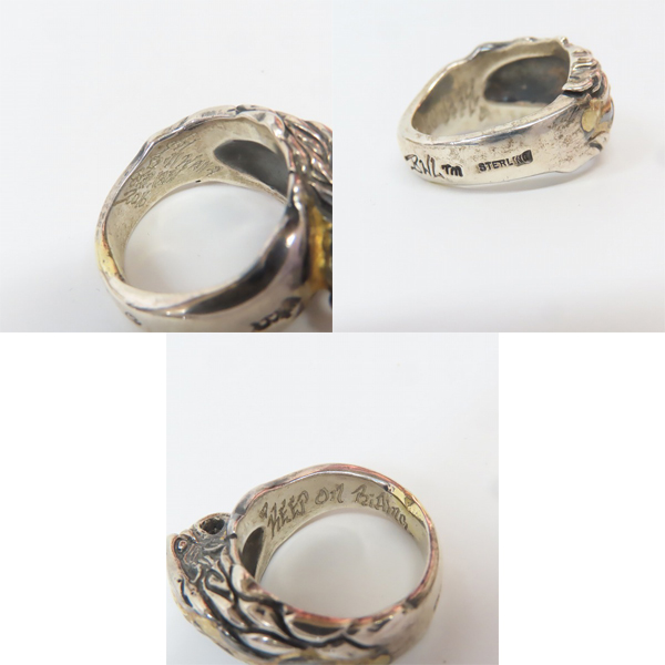 実際に弊社で買取させて頂いたBILL WALL LEATHER/ビルウォールレザー ラージイーグルリング/19.5-21号の画像 6枚目