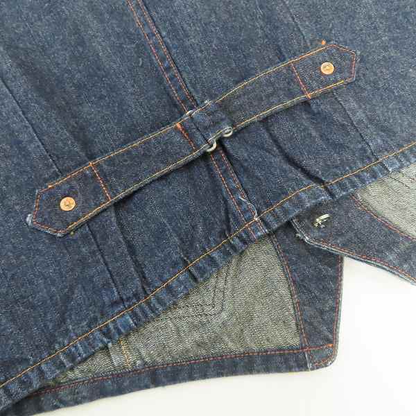 実際に弊社で買取させて頂いたSUGAR CANE/シュガーケーン Lot 242 Denim Work Vest/デニムワークベスト SC12242/40の画像 5枚目