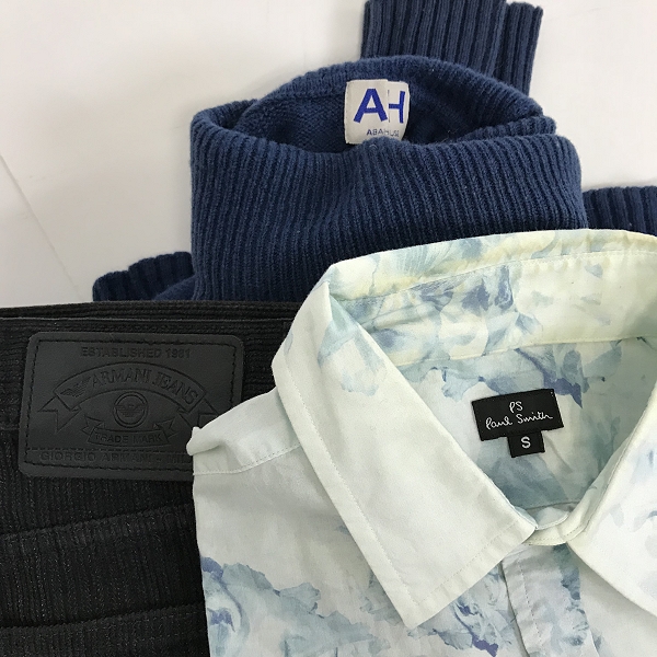 実際に弊社で買取させて頂いた【おまとめ品】ポールスミス/アバハウス/アルマーニ他 シャツ/ニット/パンツ等の画像 1枚目