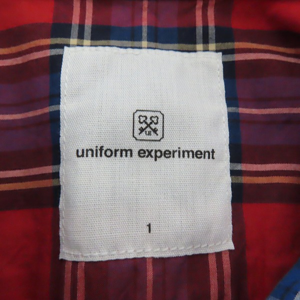 実際に弊社で買取させて頂いたuniform experiment/ユニフォーム エクスペリメント チャック柄 長袖シャツ UE-220028 /1の画像 2枚目