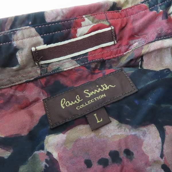 実際に弊社で買取させて頂いたPaul Smith COLLECTION/ポールスミスコレクション フラワー 総柄 ロングスリーブシャツ/Lの画像 2枚目