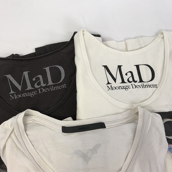 実際に弊社で買取させて頂いた【おまとめ品】Moonage Devilment/ムーンエイジデビルメント ycut copy/HEAVY METAL プリント 七分袖/半袖Tシャツの画像 1枚目