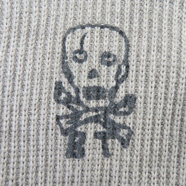 実際に弊社で買取させて頂いたBLACKTOP MOTORCYCLE/ブラックモーターサイクル スカル ニット カットソー BT10FW-K01 /Sの画像 3枚目