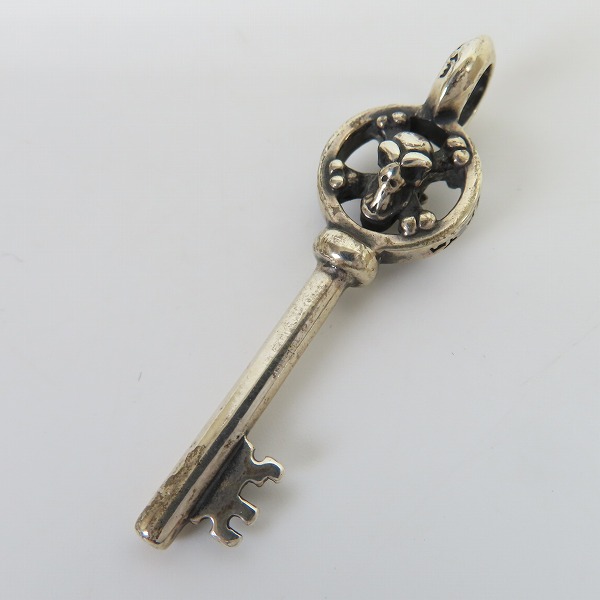 実際に弊社で買取させて頂いたBILL WALL LEATHER/BWL/ビルウォールレザー クロスボーン スカル キー ペンダント チャーム