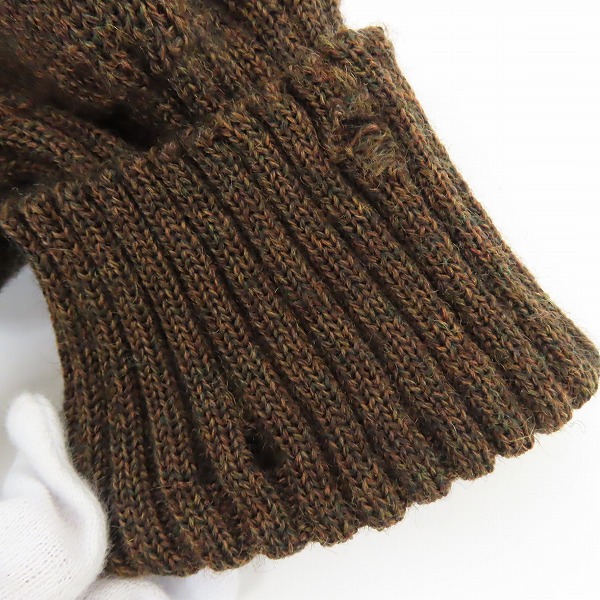 実際に弊社で買取させて頂いたBURBERRYS/バーバリーズ スエード レザー 切り替え エルボーパッチ ニット カーディガン/XL の画像 7枚目