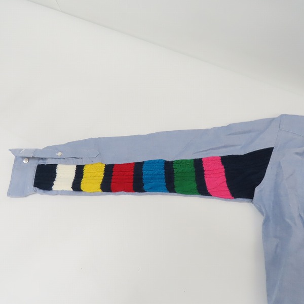 実際に弊社で買取させて頂いたuniform experiment/ユニフォーム エクスペリメント 袖ニット 切替 長袖シャツ UE-145067 /3の画像 6枚目