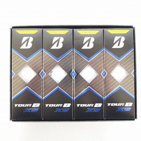 実際に弊社で買取させて頂いた【未使用/ラインマーカー】BRIDGESTONE/ブリヂストン TOUR B XS ゴルフボール パールホワイト 1ダース