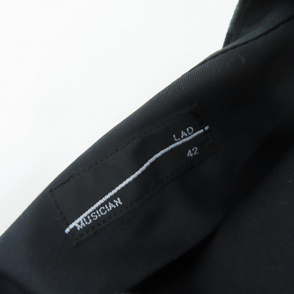 実際に弊社で買取させて頂いたLAD MUSICIAN/ラッドミュージシャン 20AW 2TUCK CROPPED WOOL GABARDINE INKJET (FLOWER SKULL) 2220-563/42の画像 2枚目