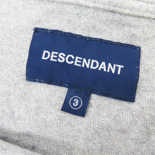 実際に弊社で買取させて頂いたDESCENDANT/ディセンダント ロゴ刺繍 Tシャツ グレー /3の画像 2枚目