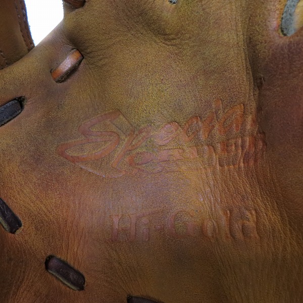 実際に弊社で買取させて頂いたHI-GOLD/ハイゴールド NATURAL FLEX 軟式 右投げ 外野手用 グローブ の画像 3枚目