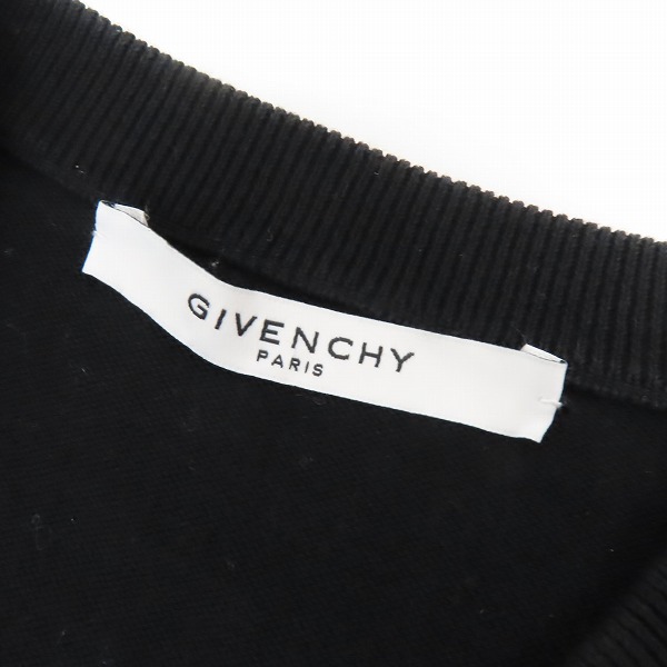 実際に弊社で買取させて頂いた【JPタグ】GIVENCHY/ジバンシィ 18AW ロゴ4ボタン コットンクルーネックニット BM9047403B/Sの画像 2枚目