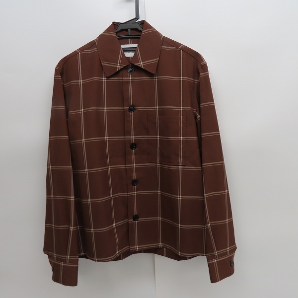 実際に弊社で買取させて頂いたTOMORROWLAND/トゥモローランド ウール チェック 長袖シャツ 63-01-02-01103/XS