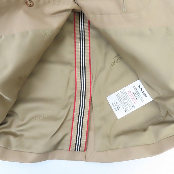 実際に弊社で買取させて頂いたBURBERRY/バーバリー キッズ フード付きトレンチコート/ノバチェック パンツ 92cm 2点セットの画像 8枚目
