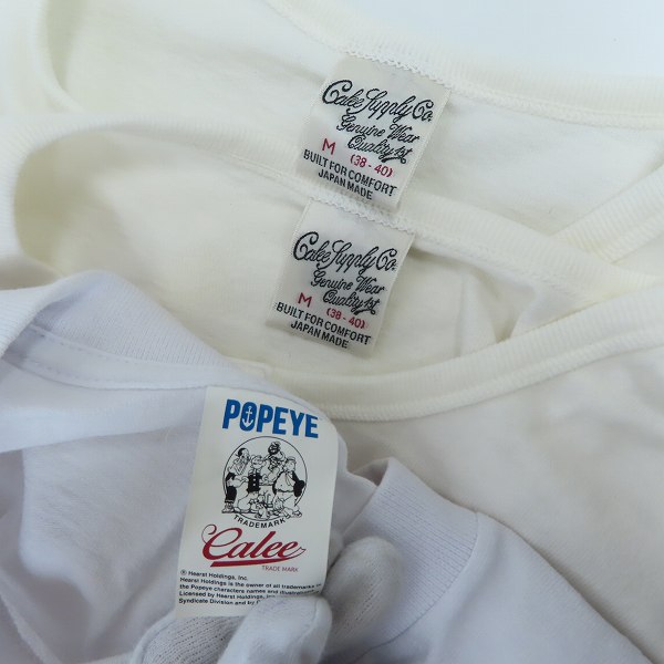 実際に弊社で買取させて頂いたCALEE/キャリー ポパイ プリントTシャツ/ヘンリーネックTシャツ 3点セットの画像 2枚目
