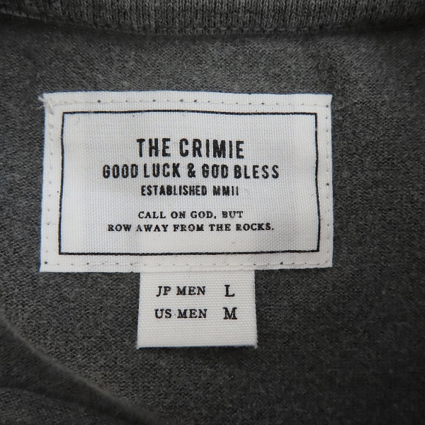 実際に弊社で買取させて頂いたCRIMIE/クライミー GLGB/GOOD LUCK&GOD BLESS LOGO TEE/Lの画像 2枚目