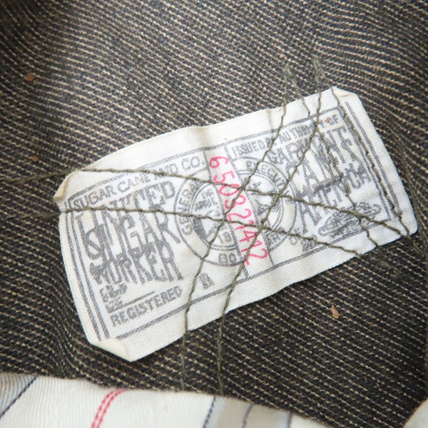 実際に弊社で買取させて頂いたSUGAR CANE/シュガーケーン  9.5oz. PRINT CANVAS SACK COAT/プリントキャンバスサックコート SC12761/36の画像 6枚目