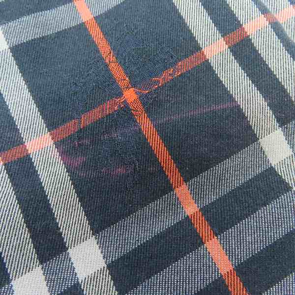 実際に弊社で買取させて頂いたBurberrys REGD/バーバリーズ ホース刺繍×チェック柄 半袖シャツ ネイビー系 /Lの画像 8枚目