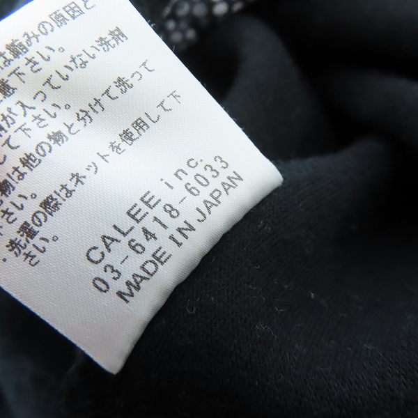 実際に弊社で買取させて頂いたCALEE/キャリー トレーナー ブラック/XLの画像 4枚目