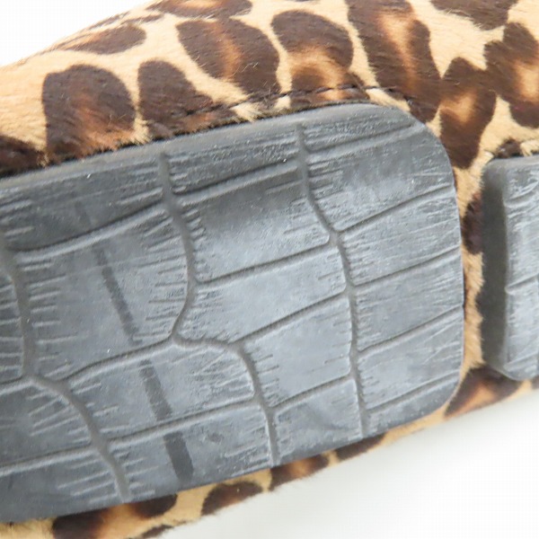 実際に弊社で買取させて頂いたJIMMY CHOO/ジミーチュウ レオパード ハラコ タッセル ドライビングシューズ 43.5の画像 6枚目