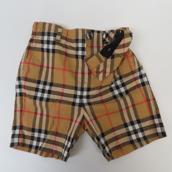 実際に弊社で買取させて頂いたBURBERRY/バーバリー キッズ フード付きトレンチコート/ノバチェック パンツ 92cm 2点セットの画像 3枚目